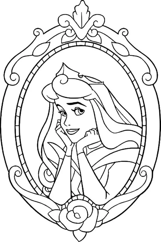 Princesa Aurora para colorir