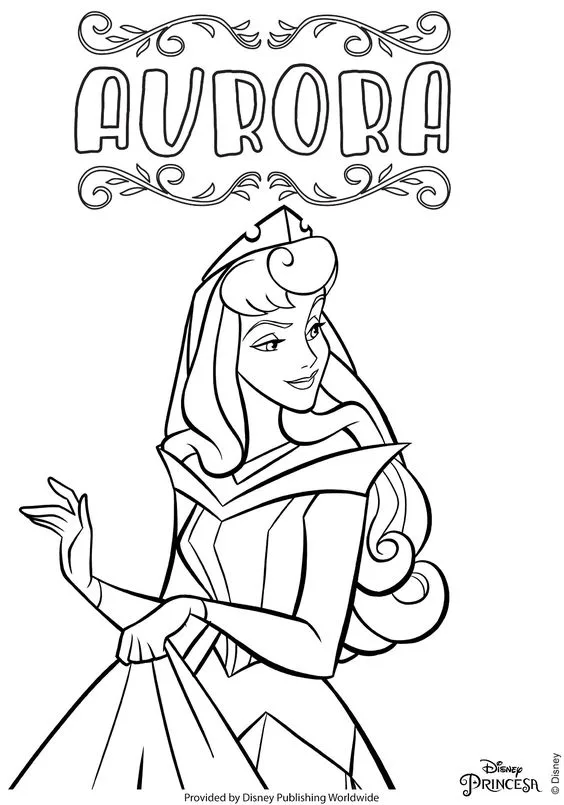 Desenho da Aurora para imprimir