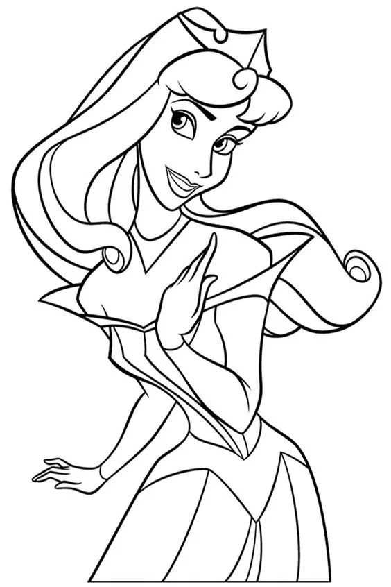 Desenho da princesa Aurora para colorir