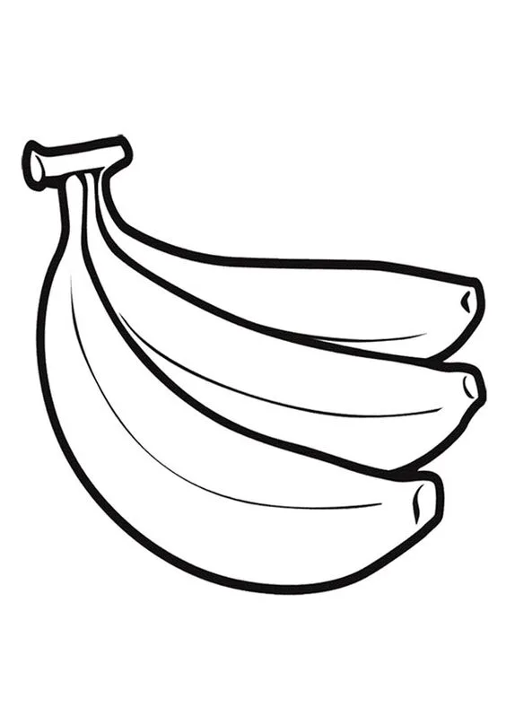 Desenho fruta banana para imprimir
