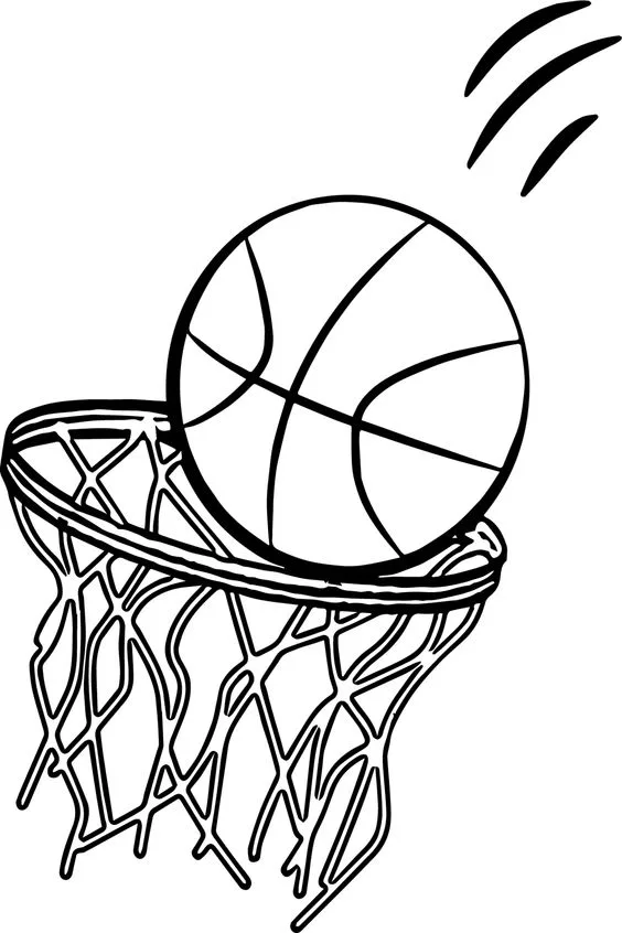 Desenho de bola de basquete para colorir