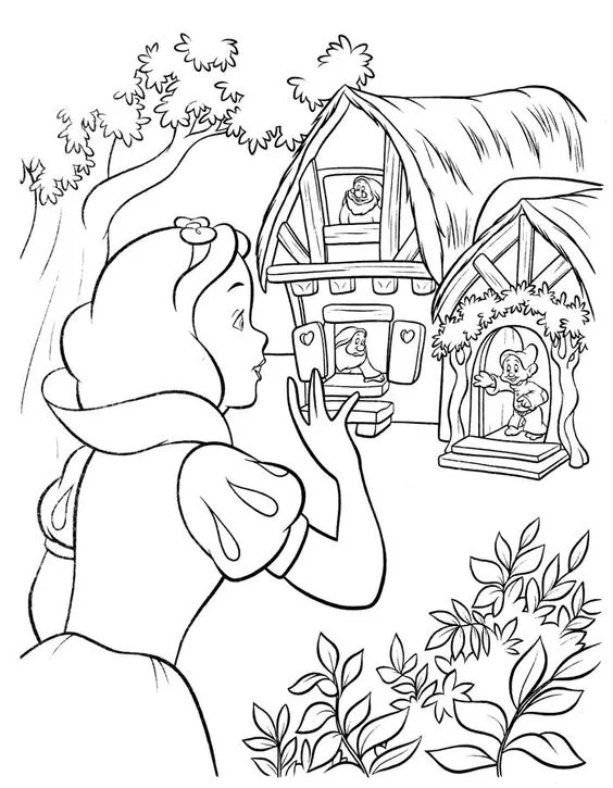 Desenhos de Princesa Branca de Neve para Colorir