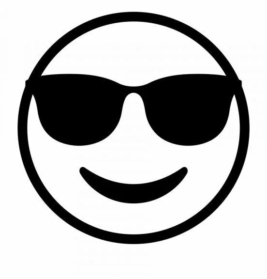 Desenho de emoji de óculos de sol