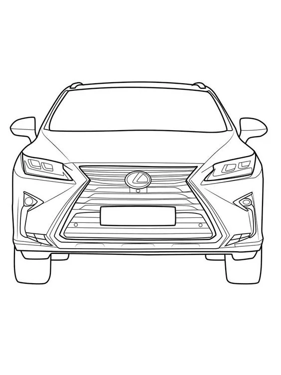 Desenho do carro Lexus para colorir