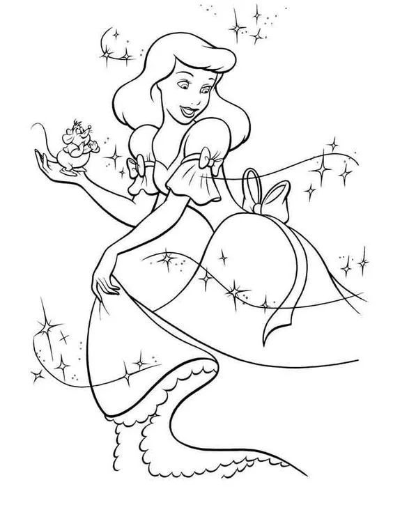Desenho da princesa para colorir