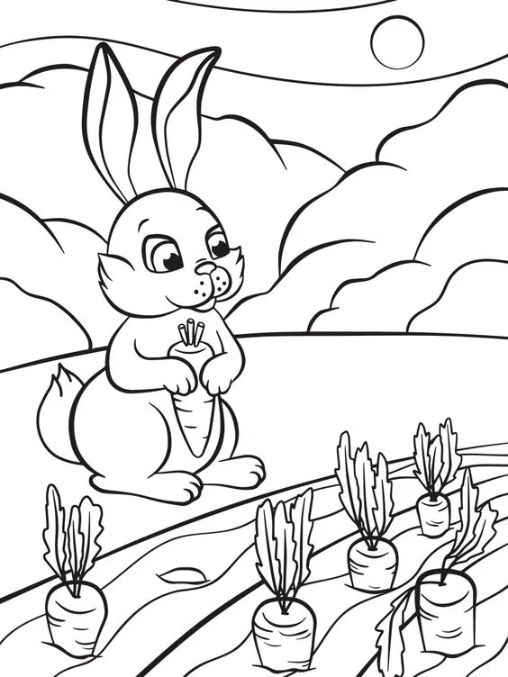 Desenho de coelho para colorir