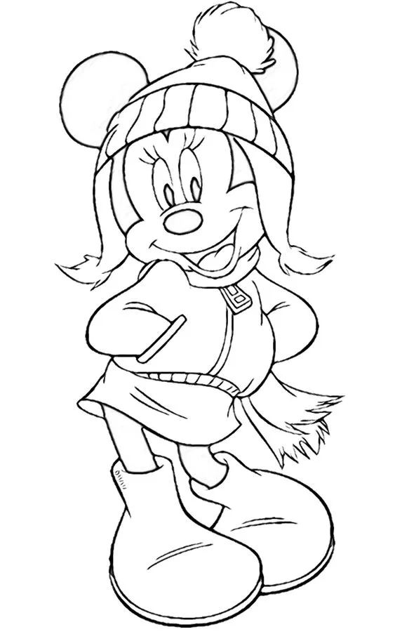Desenho Minnie Mouse para pintar
