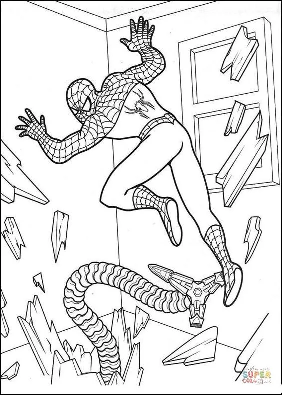 Desenho para colorir homem aranha