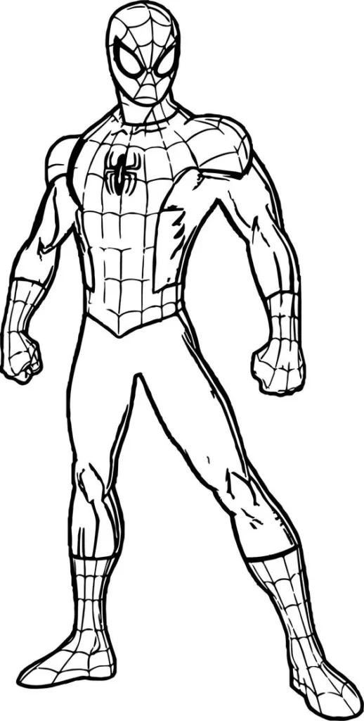 Desenho para colorir e pintar Homem Aranha