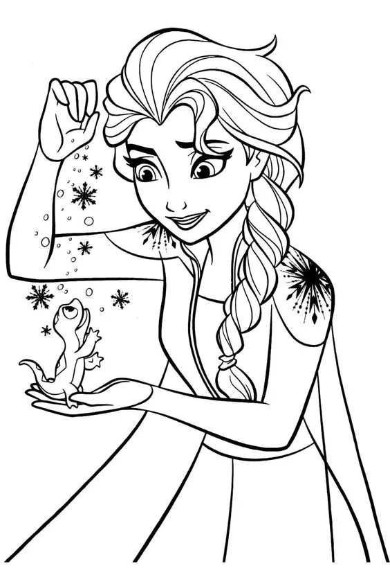 Desenho Elsa para colorir