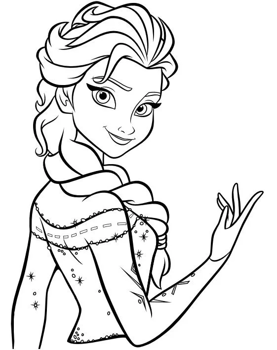 Desenho Elsa para pintar