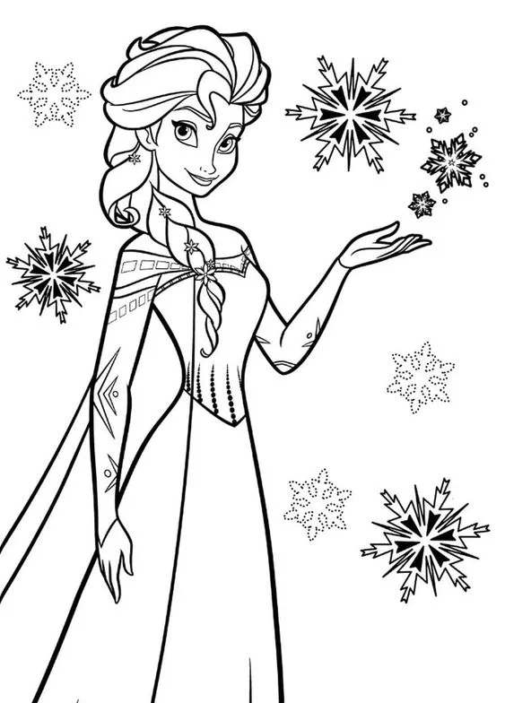 Desenho Elsa para colorir e imprimir