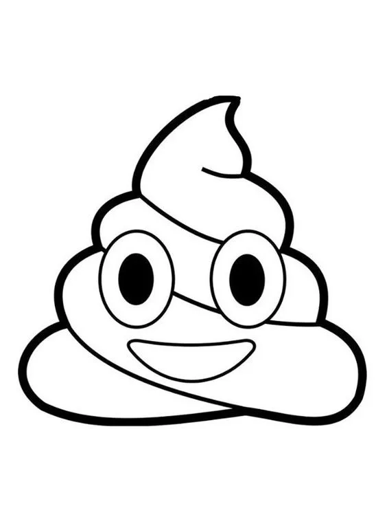 Desenho de emoji cocô