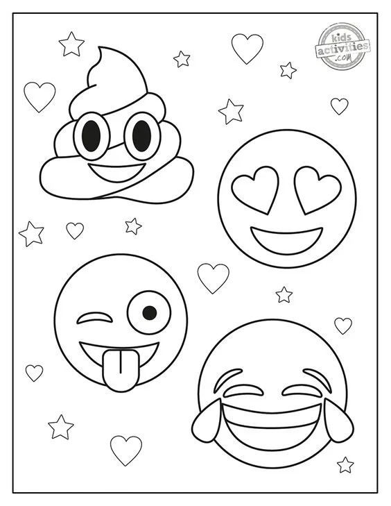 Desenho de Emojis para colorir