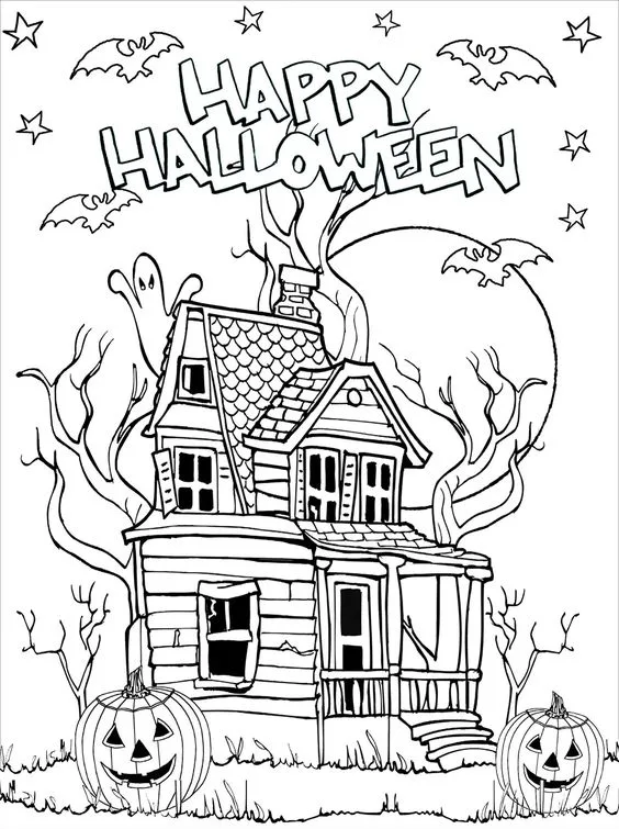 Desenho do halloween para colorir