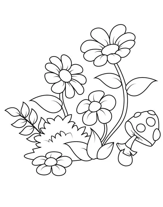Desenho de flor para pintar