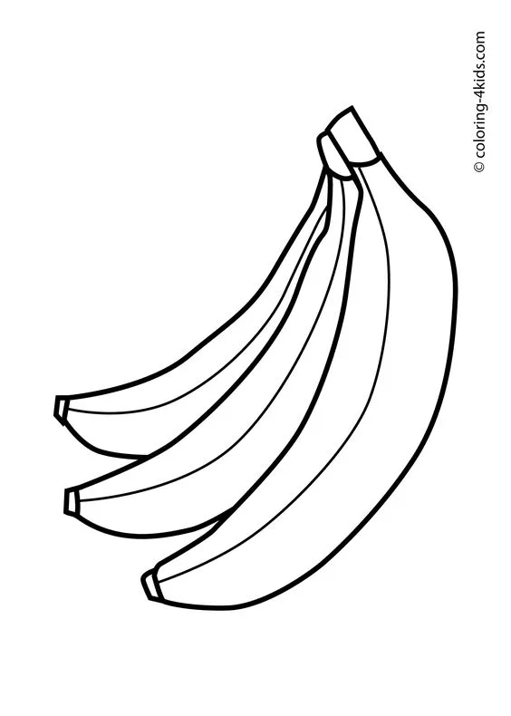 Desenho bananas para imprimir e pintar