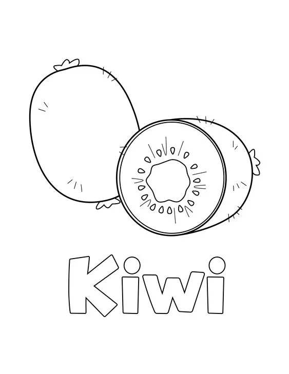 Desenho kiwi para colorir