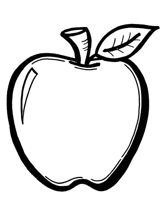 Desenho para imprimir maçã