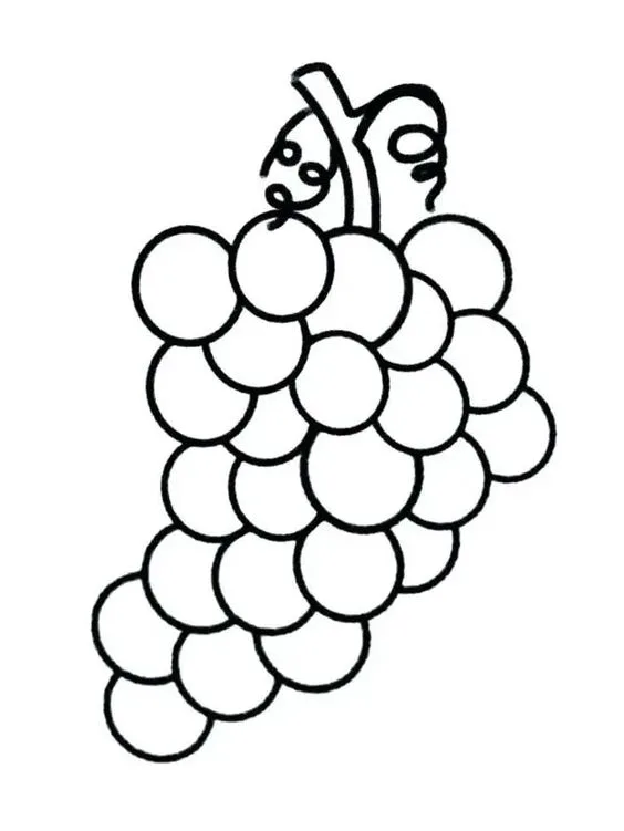 Desenho de uva para imprimir