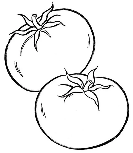 Desenho para colorir tomate
