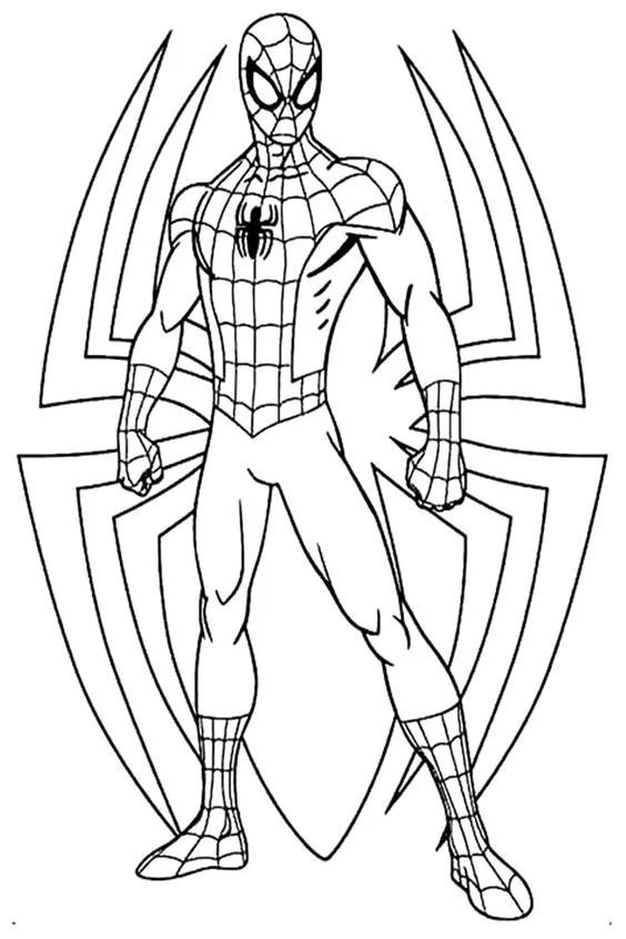Desenho Homem Aranha para imprimir e pintar