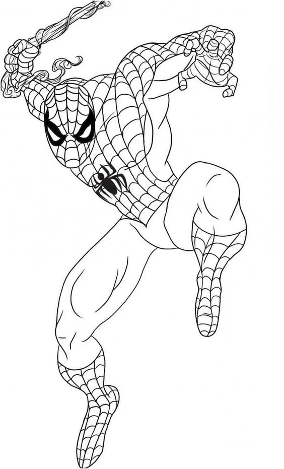 Desenho Homem Aranha para colorir e pintar