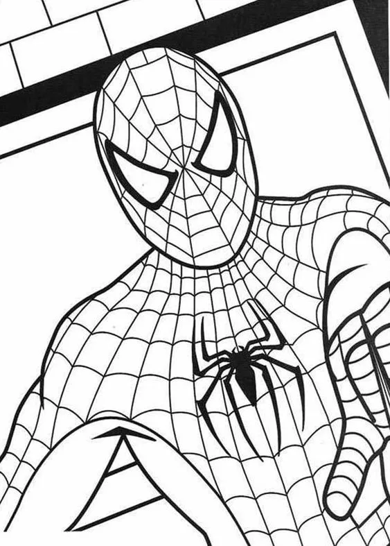 Desenho Homem Aranha para imprimir e colorir