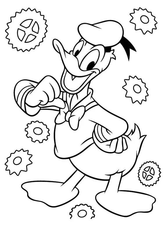 Desenho Pato Donald para pintar e imprimir