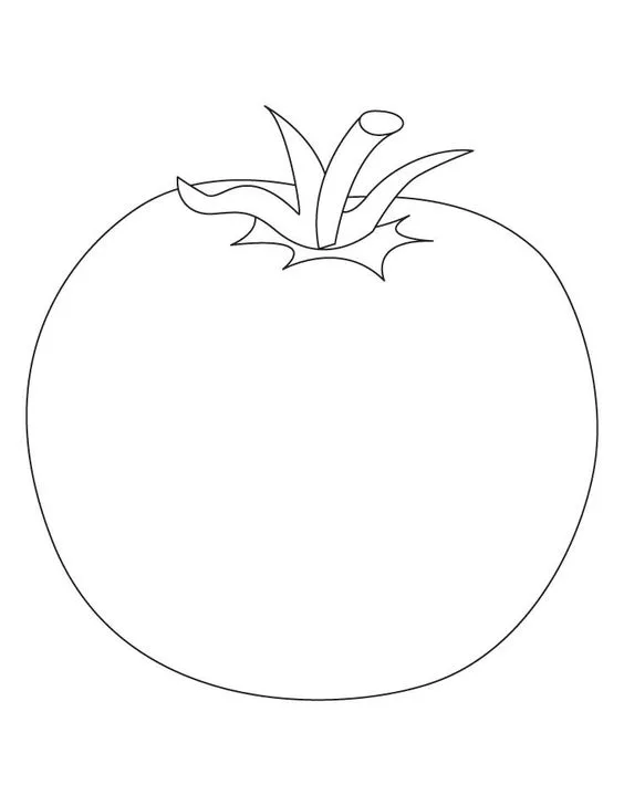 Desenho tomate para pintar e imprimir