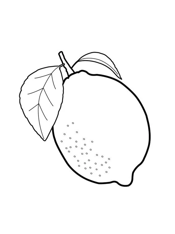 Desenho da fruta limão para colorir
