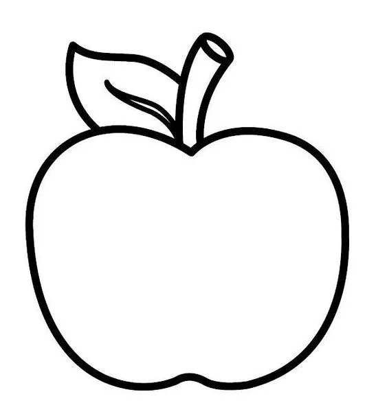 Desenho para imprimir maçã