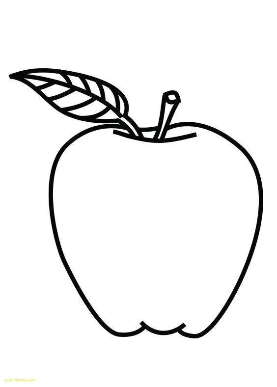 Desenho maçã para imprimir e colorir 