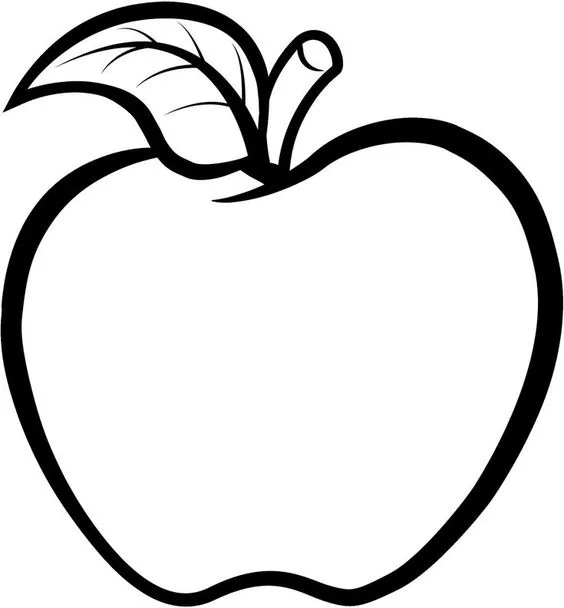 Desenho para pintar maçã