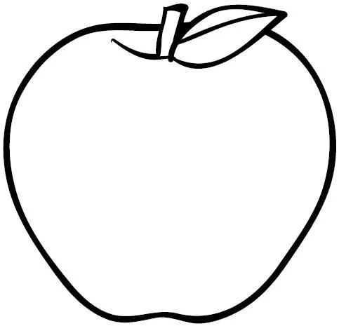 Desenho da fruta maçã para colorir