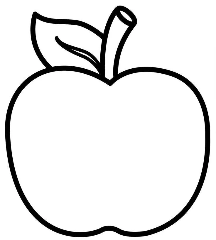 Desenho infantil para colorir maçã