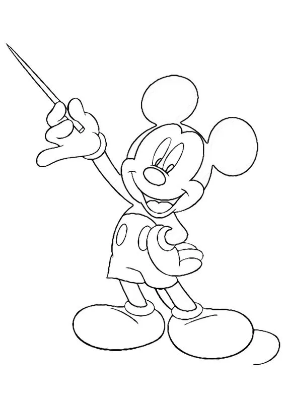 Desenho para colorir Mickey Mouse