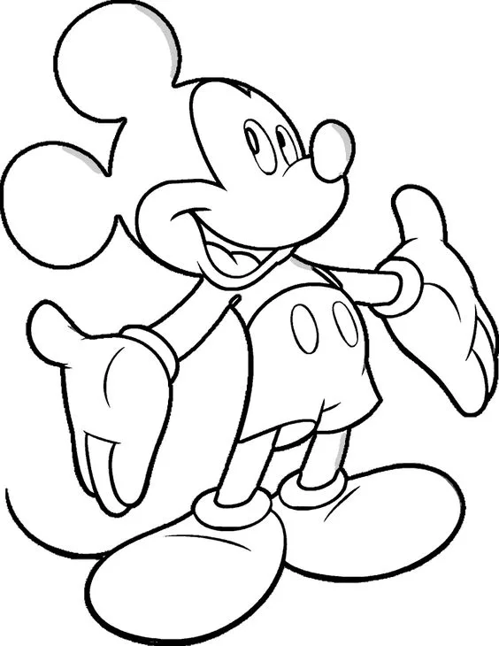 Desenho animado do Mickey Mouse para colorir