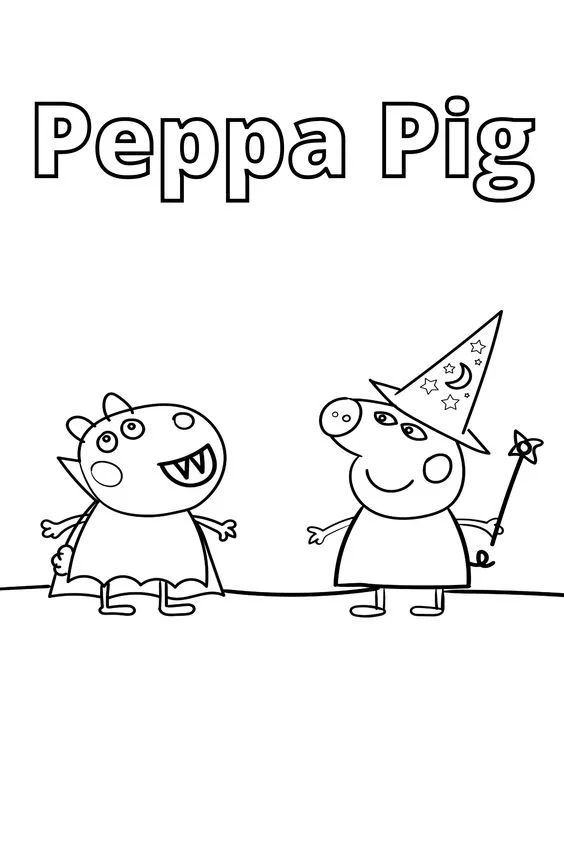 Desenho Peppa pig para pintar e colorir