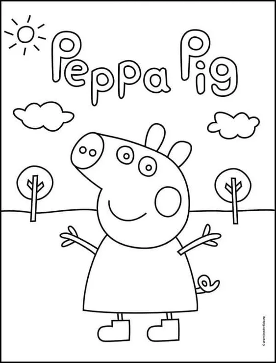 Desenho Peppa pig para colorir