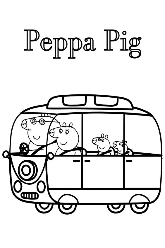 Desenho para imprimir e colorir Peppa Pig
