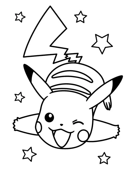Desenho para colorir Pikachu