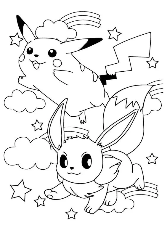 Desenho Pikachu para colorir