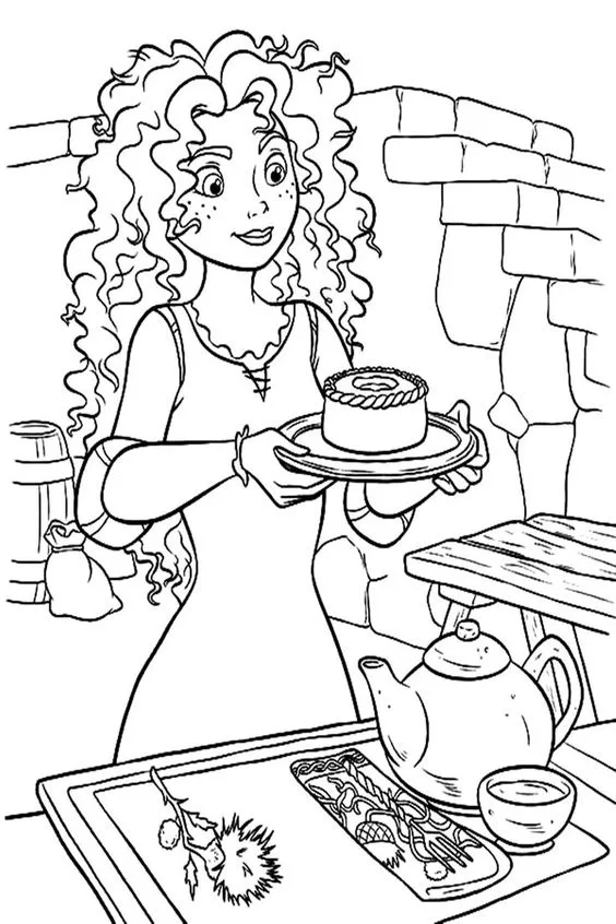 Desenho da princesa Merida para colorir
