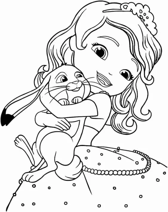 Desenho da princesa Sofia para colorir
