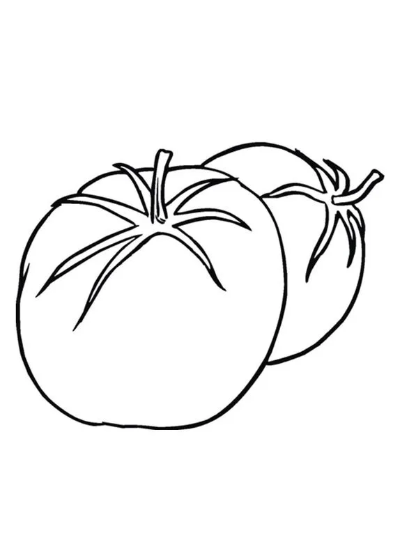Desenhos de Tomate para Colorir 