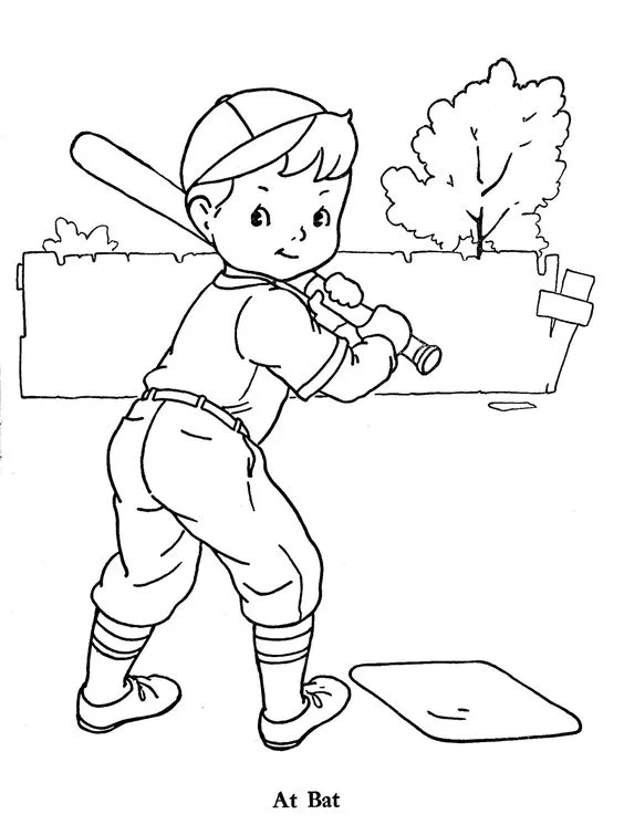 Desenho de beisebol para colorir