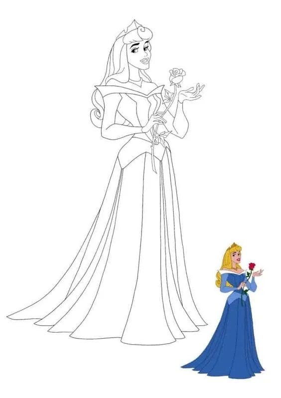 Desenhos da princesa aurora para colorir