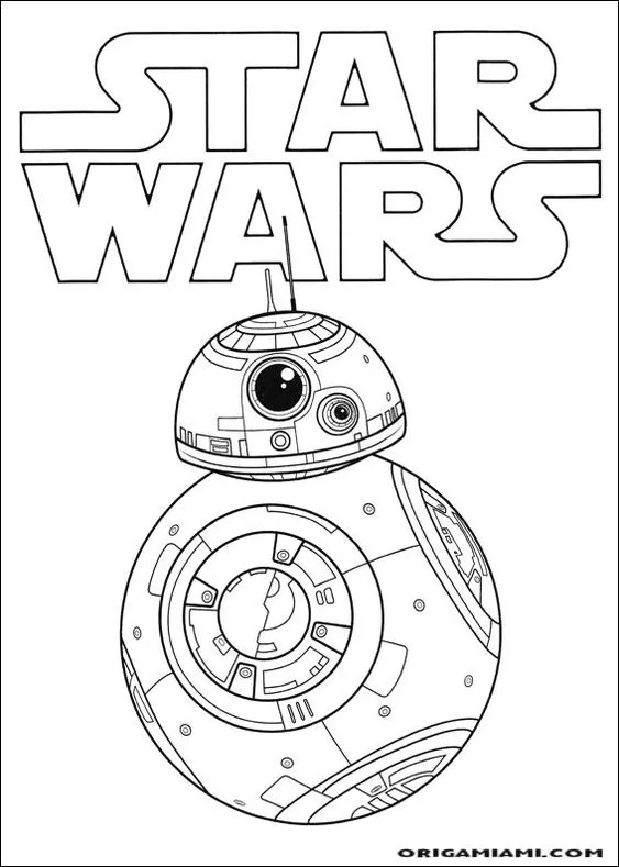 Desenho do BB-8 para colorir