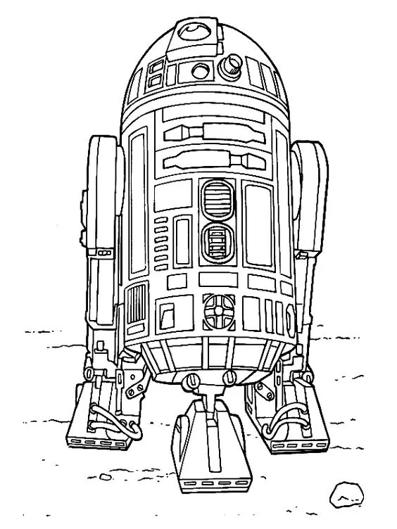 Desenho do R2-D2 para colorir